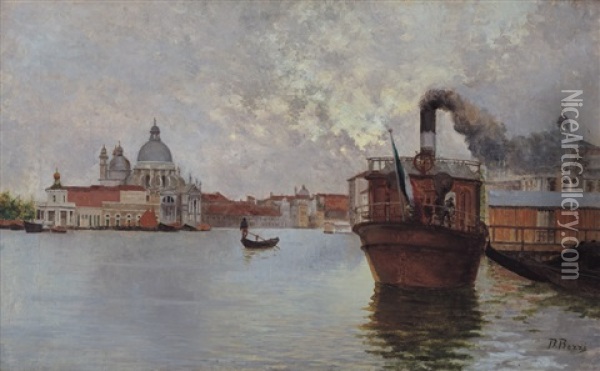 Venezia, Bacino E Pontile S. Marco Oil Painting - Bartolomeo Bezzi