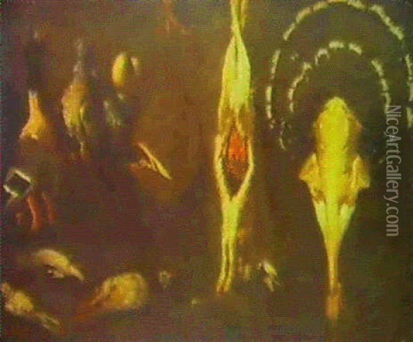 Natura Morta Di Cacciagione Oil Painting - Jacopo (da Empoli) Chimenti