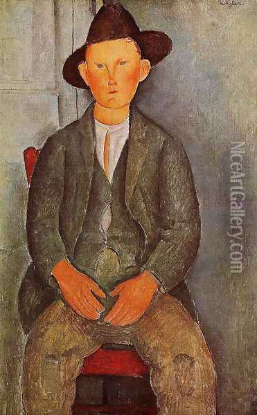 The Little Peasant Oil Painting - Amedeo Modigliani