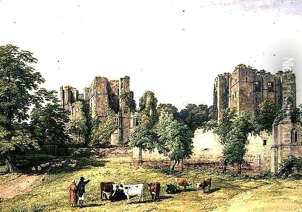 Ruins of Kenilworth Castle Oil Painting - Thomas Baker