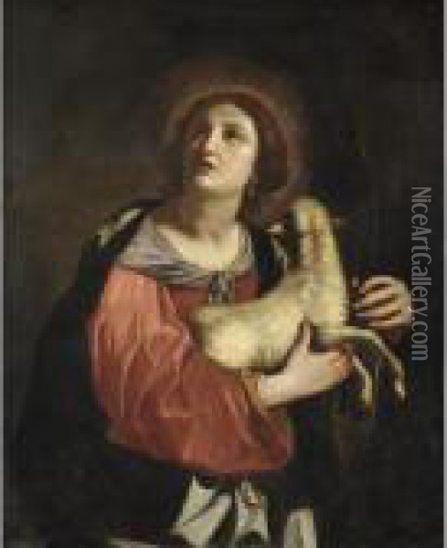 Sant'agnese Oil Painting - Guercino