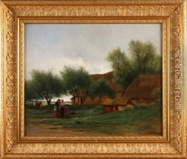 Ferme En Normandie Oil Painting - Charles Donzel