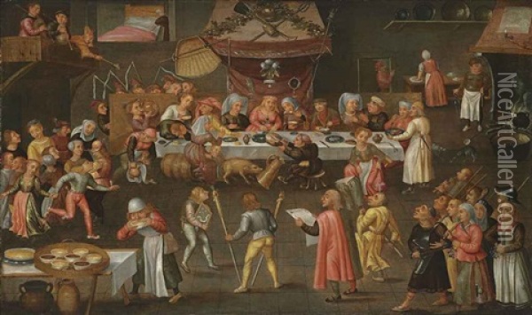 The Wedding Feast Oil Painting - Frans Verbeeck