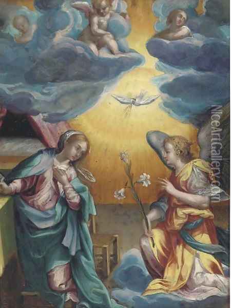 The Annunciation 2 Oil Painting - Denys Calvaert