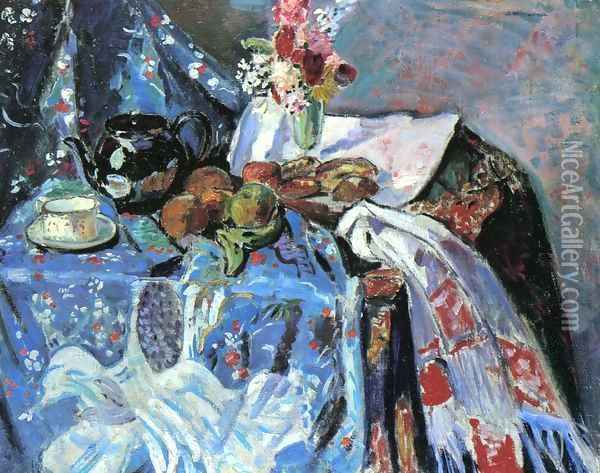 Still LIfe Date unknown Oil Painting - Alfred Henry Maurer