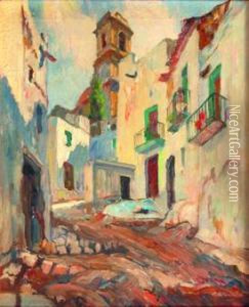 Callejon Espanol Oil Painting - Albert Worcester