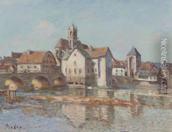 Le Pont De Moret Oil Painting - Alfred Sisley