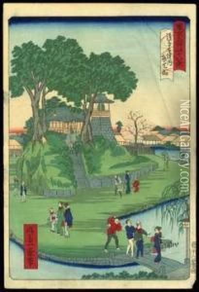 Senso Temple In Bentenyama Oil Painting - Ikkei Shosai