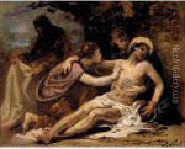 Lamentation Oil Painting - Isidore Alexandre Augustin Pils