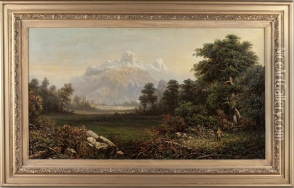 Majestic Peaks Oil Painting - Henry Boese