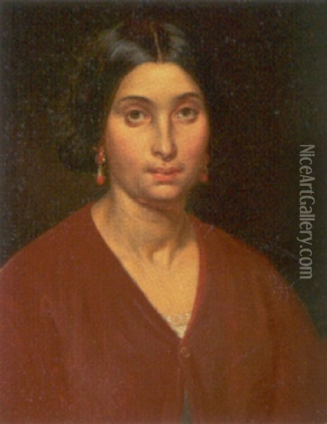 Portraet Af Italienerinde Oil Painting - Wilhelm Nicolai Marstrand