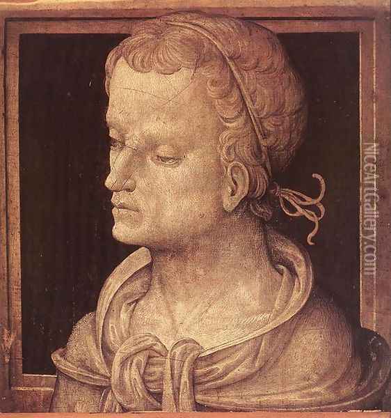 Heroic Head c. 1496 Oil Painting - Amico Aspertini