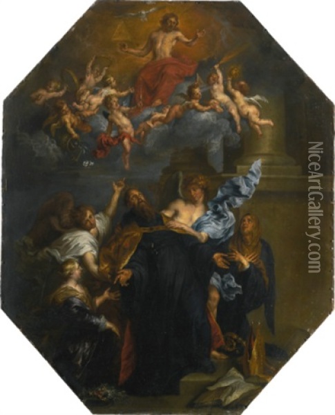 The Ecstasy Of Saint Augustine Oil Painting - Willem van Herp the Elder