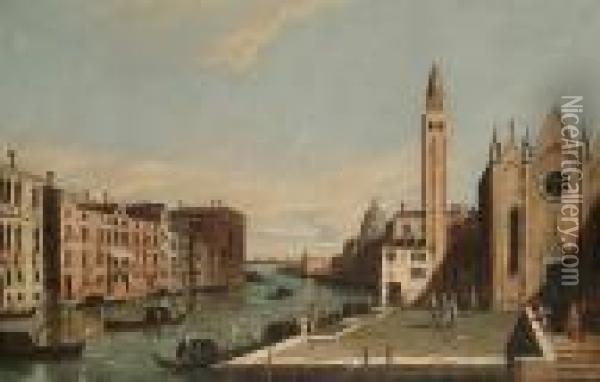 Santa Maria Della Carita' And The Grand Canal Oil Painting - (Giovanni Antonio Canal) Canaletto