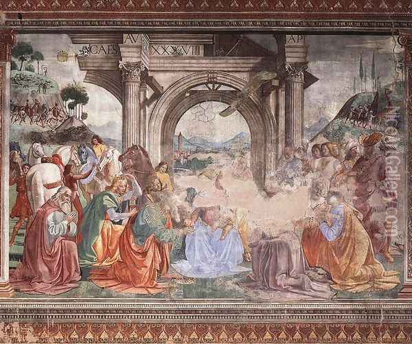 Adoration Of The Magi Oil Painting - Domenico Ghirlandaio