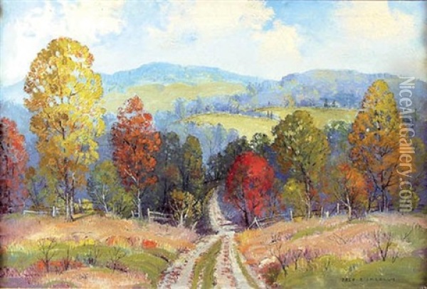 Rolling Hills In Autumn Oil Painting - Ernest Fredericks