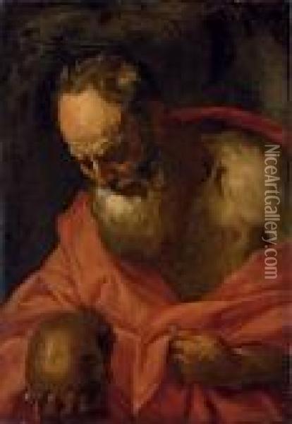 Saint Jerome Oil Painting - Giovanni Battista Langetti