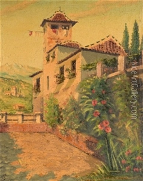 Masia Valenciana Oil Painting - Emilio Aliaga Romagosa