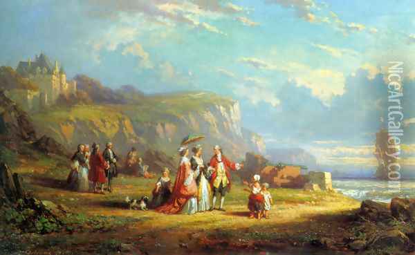 Au bord de mer (By the sea) Oil Painting - Auguste Delacroix