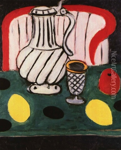 Pot D'etain, Citron Et Fauteuil Oil Painting - Henri Matisse