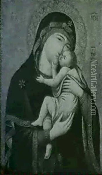 The Madonna And Child Oil Painting - Pietro Lorenzetti