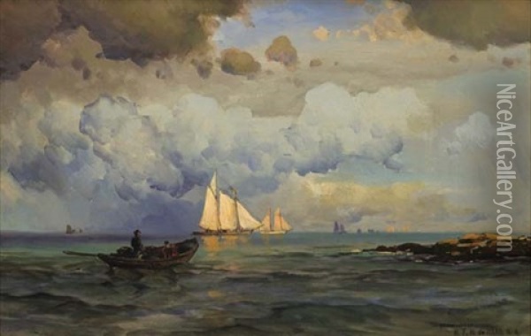 Open Water Oil Painting - Mauritz Frederick Hendrick de Haas