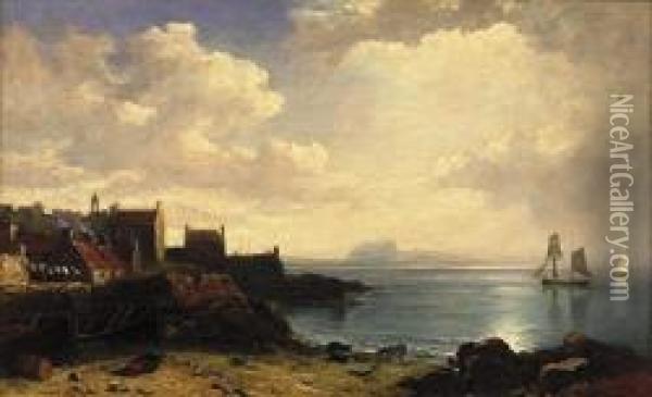 Boat Shore ,cockenzie Oil Painting - John Edmund Buckley