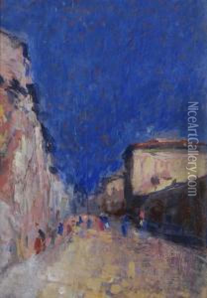 La Strada Oil Painting - Raffaello Gambogi