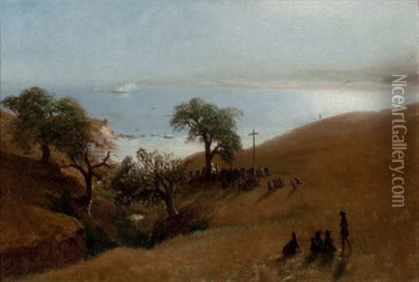 Monterey, California Oil Painting - Albert Bierstadt