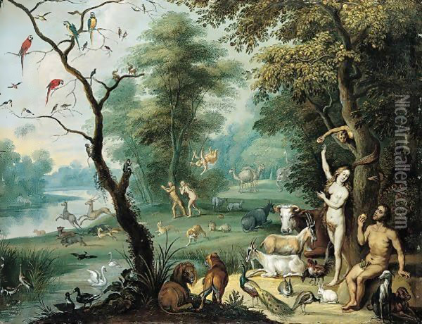 The Fall Of Man Oil Painting - Jan Brueghel the Younger