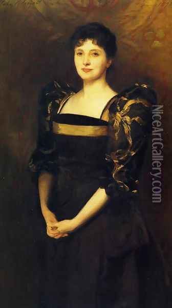 Mrs. George Lewis (Elizabeth Eberstadt) Oil Painting - John Singer Sargent