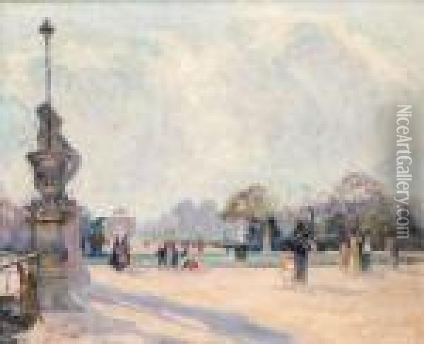 Les Tuileries Oil Painting - Elie Anatole Pavil