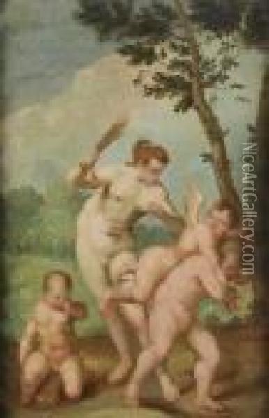 Venus Chastising Cupid Oil Painting - (Alessandro) Padovanino (Varotari)