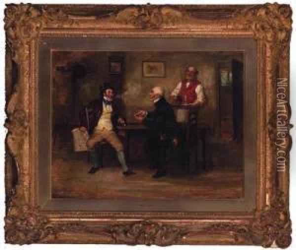 A Good Story Oil Painting - George Fox