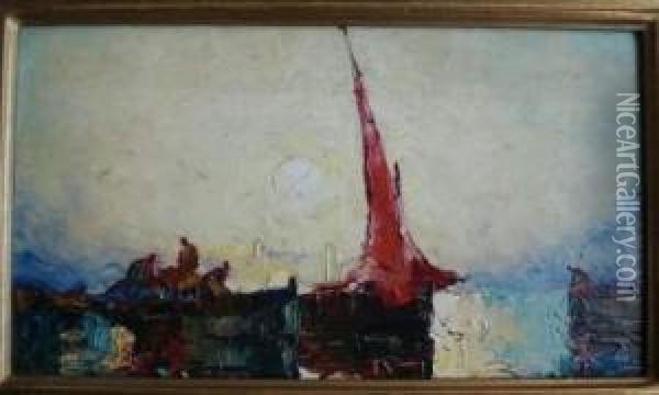 Bateaux De Peche Oil Painting - Louis Pastour
