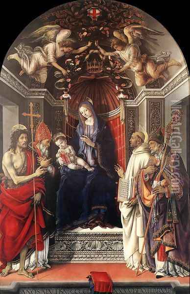 Signoria Altarpiece (Pala degli Otto) 1486 Oil Painting - Filippino Lippi