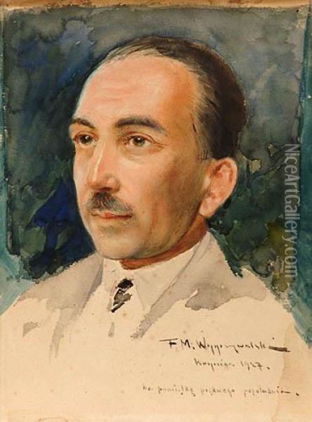 Portret Mezczyzny Oil Painting - Feliks M. Wygrzywalski