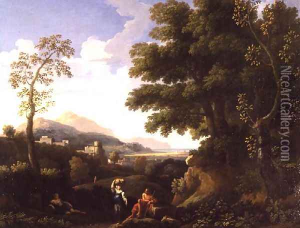Classical Landscape with Figures 2 Oil Painting - Jan Frans Van Bloemen (Orizzonte)