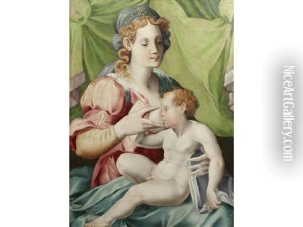 The Madonna And Child Oil Painting - Francesco del Brina