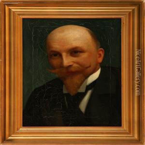 Portrait Of A Mangentleman Oil Painting - Knud Soeborg