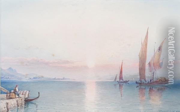 Venetian Lagoon Oil Painting - William Collingwood Smith