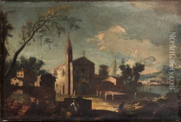 Caprice Venitien Oil Painting - Giovanni Battista Cimaroli