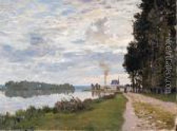 La Promenade D'argenteuil Oil Painting - Claude Oscar Monet