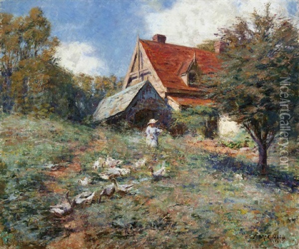 The Mountain Cottage Oil Painting - Frederick McCubbin