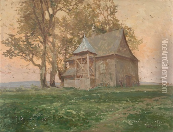 Cerkiewka Oil Painting - Ivan Trusz