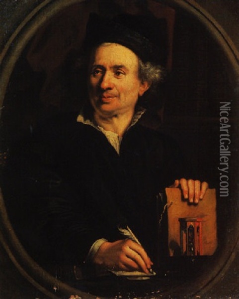 Portrait De Benjamin Prioli Oil Painting - Claude Lefebvre