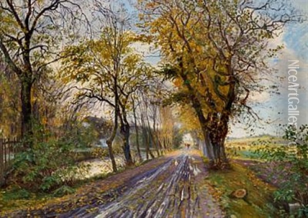 Alleen Ved Vognserup Oil Painting - Theodor Philipsen