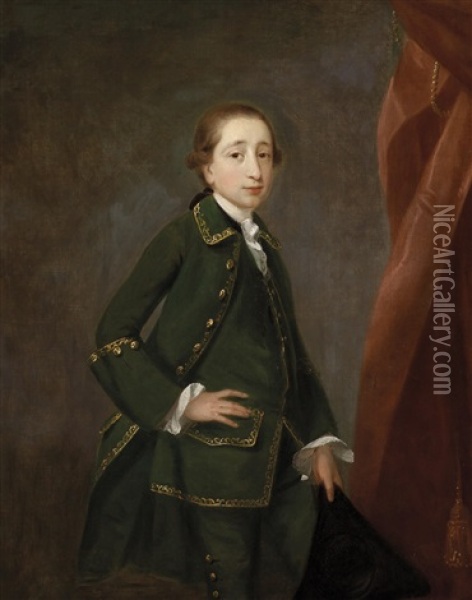 Portrat Des Jungen Peter John Fremeaux Oil Painting - John Astley