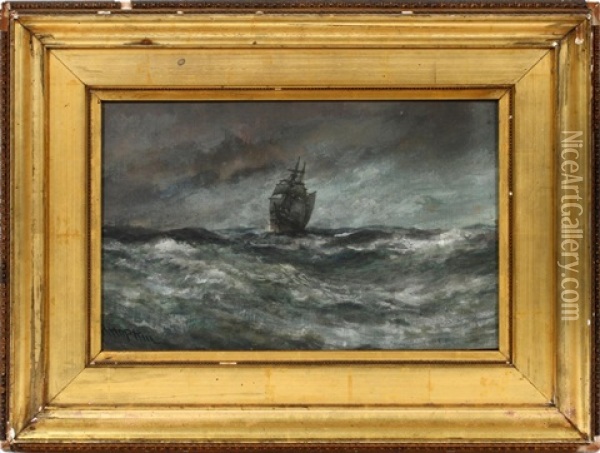 Storm At Sea Oil Painting - Robert B. Hopkin