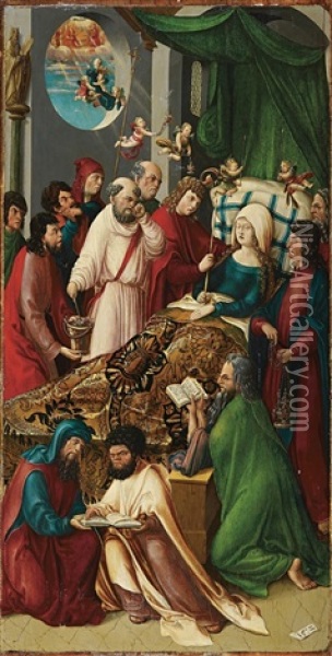 Geburt Christi Marientod (+ Heimsuchung; 2 Works) Oil Painting - Christoffel Bockstorfer
